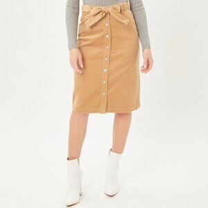 Mid-length Corduroy Pencil Skirt